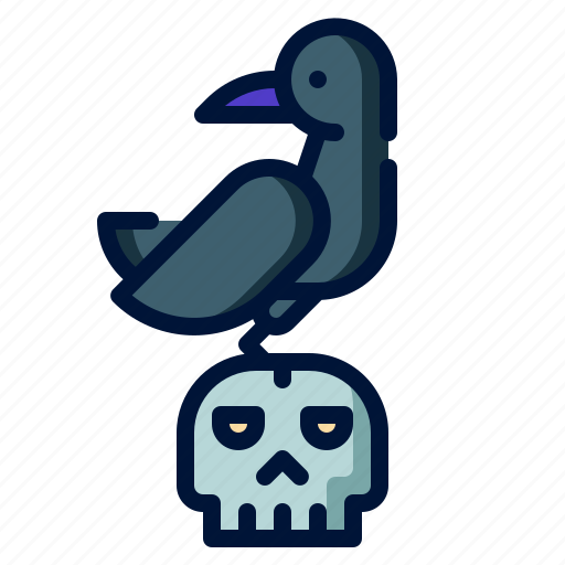 Crow, death, halloween, monster, skull icon - Download on Iconfinder