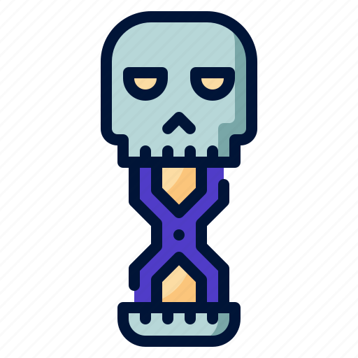 Death, halloween, hourglass, skull, time icon - Download on Iconfinder