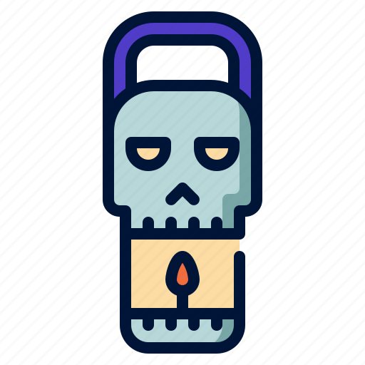 Candle, halloween, lamp, lantern, skull icon - Download on Iconfinder