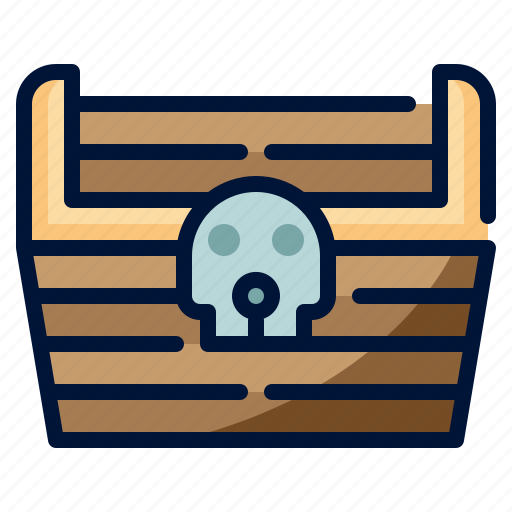 Box, chest, gold, halloween, haunted, treasure icon - Download on Iconfinder