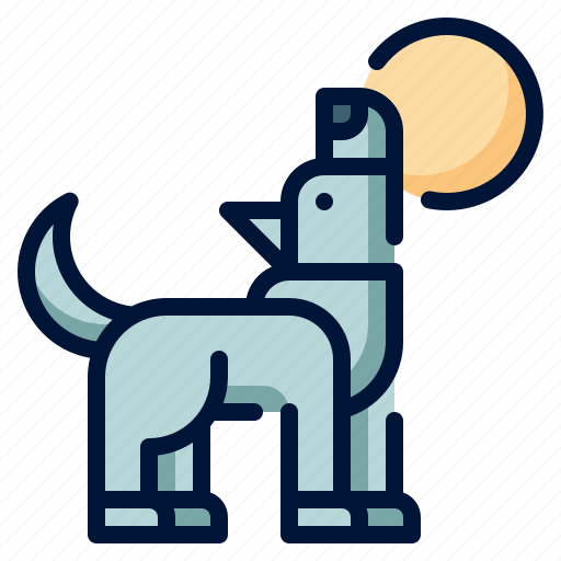 Dog, halloween, monster, moon, wolf icon - Download on Iconfinder