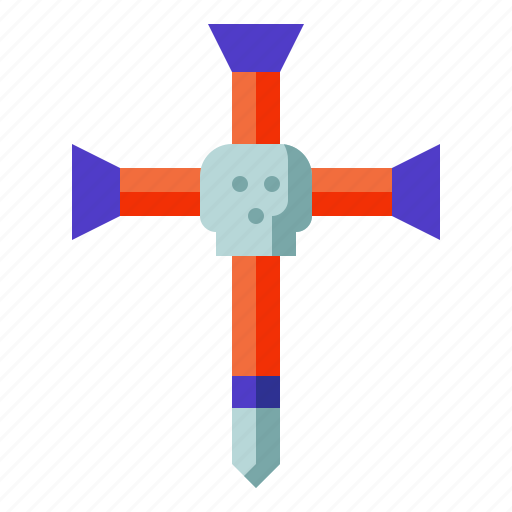 Cross, crucifix, death, halloween, skull icon - Download on Iconfinder