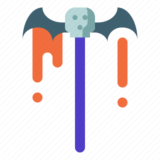 Blood, death, halloween, skull, staff icon - Download on Iconfinder