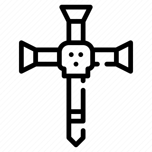 Cross, crucifix, death, halloween, skull icon - Download on Iconfinder