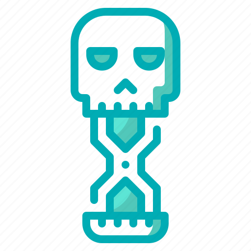 Death, halloween, hourglass, skull, time icon - Download on Iconfinder