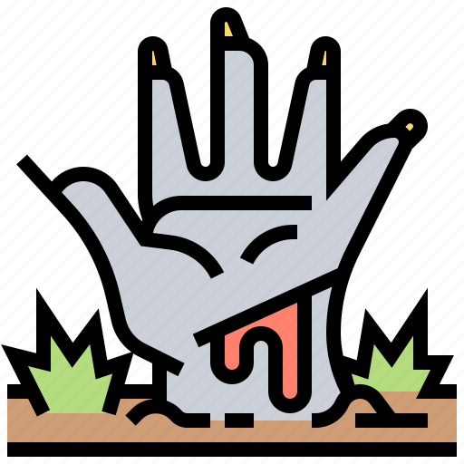 Grave, hand, horror, undead, zombie icon - Download on Iconfinder