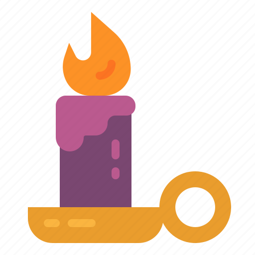 Candle, decoration, flame, halloween, light icon - Download on Iconfinder