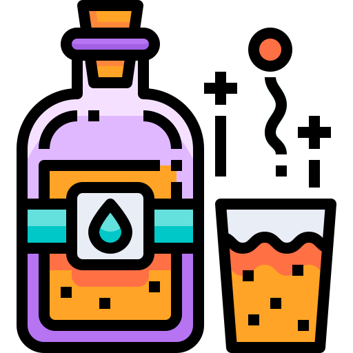Glass, poison, liquid, bottle, danger icon - Free download