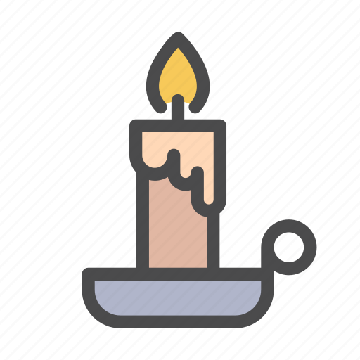 Flame, fire, christmas, candle, candlestick, light icon - Download on Iconfinder