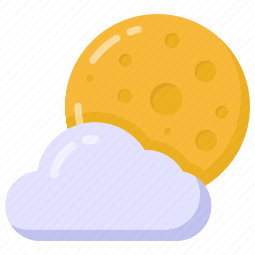 Moon, nighttime, night, cloudy night, weather icon - Download on Iconfinder