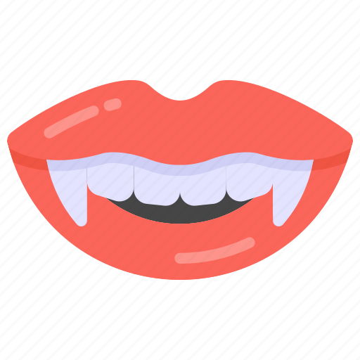 Vampire teeth, halloween vampire, vampire mouth, female teeth, scary teeth icon - Download on Iconfinder