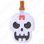 skull, candle skull, ghost skull, ghost, halloween skull 