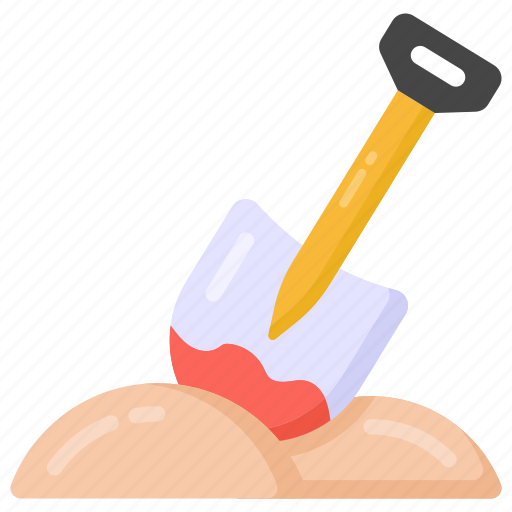 Mud shovel, digging, digging grave, tool, digging shovel icon - Download on Iconfinder