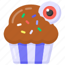 halloween cupcake, scary dessert, muffin, fairy cake, bakery food