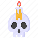 skull, skull candle, ghost skull, ghost, halloween skull