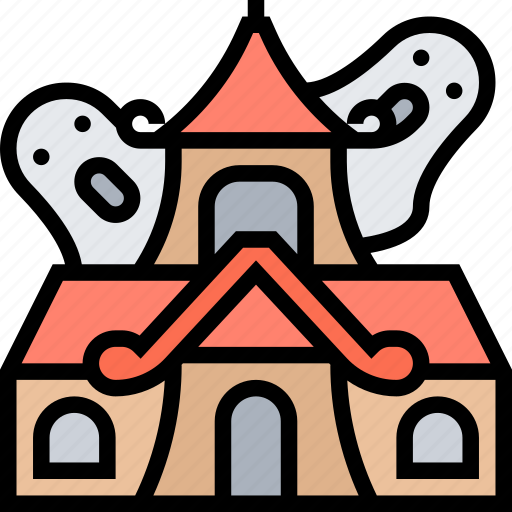 Haunted, house, mansion, spooky, scary icon - Download on Iconfinder