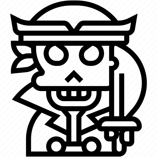 Pirate, skeleton, death, scary, evil icon - Download on Iconfinder