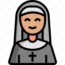 nun, woman, christian, job, avatar, catholic, people