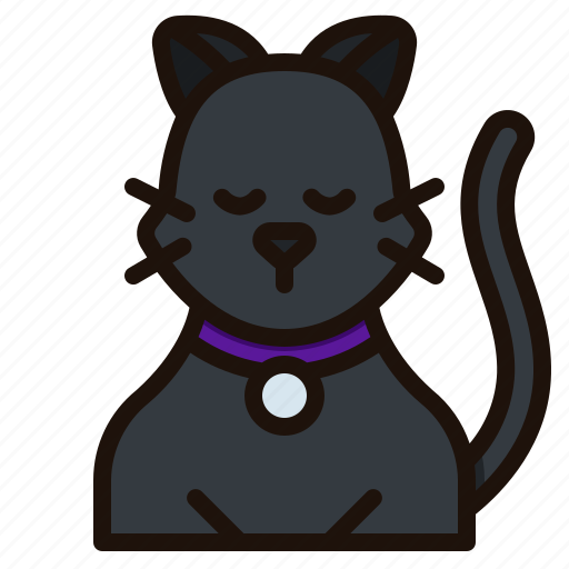Cat, black, halloween, animal, horror, pet, spooky icon - Download on Iconfinder