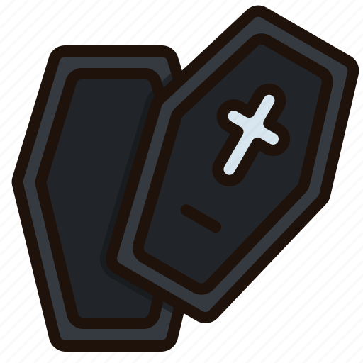 Coffin, dead, death, halloween, burial, funeral, horror icon - Download on Iconfinder