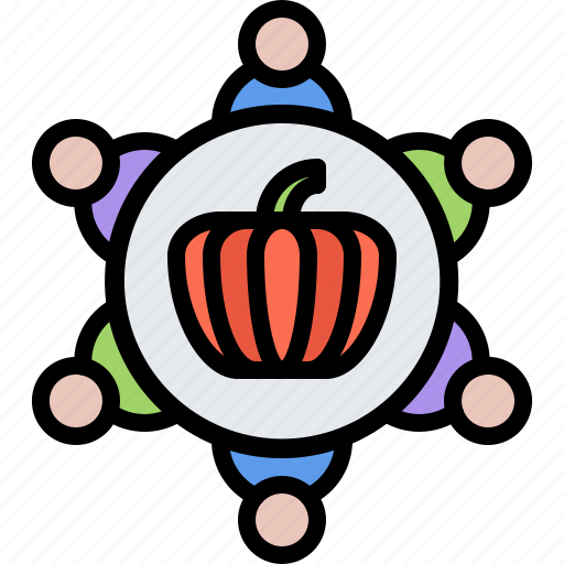 Halloween, party, holiday, pumpkin, group, people icon - Download on Iconfinder