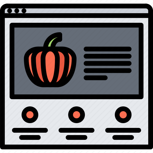 Halloween, party, holiday, pumpkin, website, page, browser icon - Download on Iconfinder