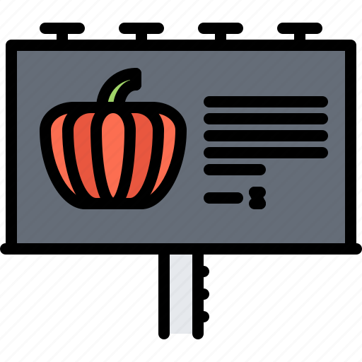 Halloween, party, holiday, pumpkin, billboard icon - Download on Iconfinder