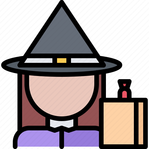 Witch, costume, bag, candy, halloween, party, holiday icon - Download on Iconfinder