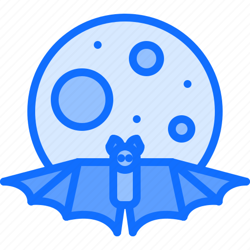 Bat, moon, halloween, party, holiday icon - Download on Iconfinder