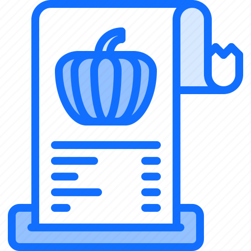 Halloween, party, holiday, pumpkin, list, check, purchase icon - Download on Iconfinder