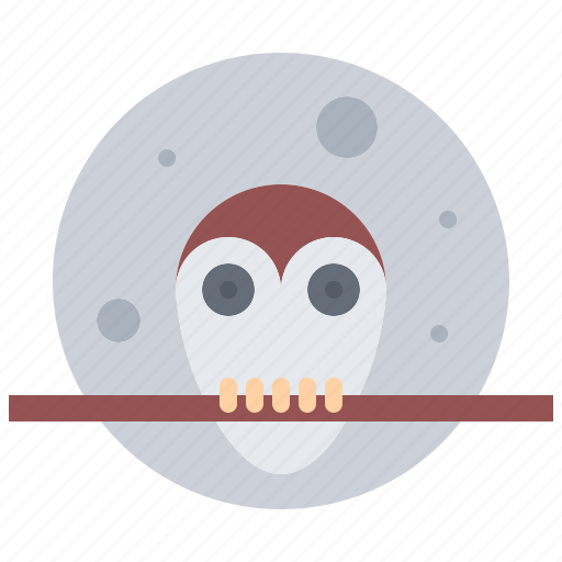 Owl, tree, moon, branch, halloween, party, holiday icon - Download on Iconfinder