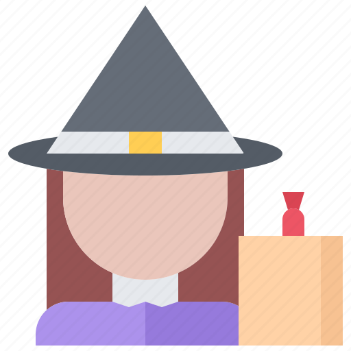 Witch, costume, bag, candy, halloween, party, holiday icon - Download on Iconfinder