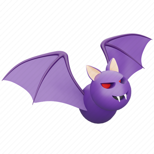 Bat, halloween, horror, vampire, scary, spooky 3D illustration - Download on Iconfinder