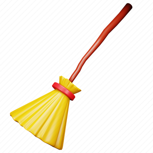 Broom, halloween, witch, horror, magic, broomstick 3D illustration - Download on Iconfinder