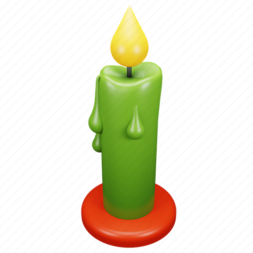 Candle, halloween, fire, flame, light 3D illustration - Download on Iconfinder