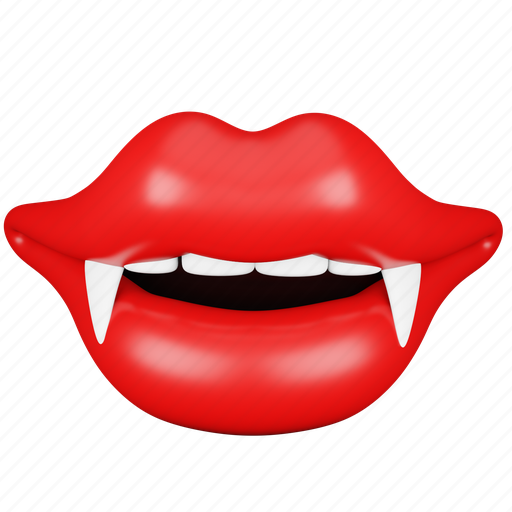 Lips, halloween, vampire, horror, scary, monster 3D illustration - Download on Iconfinder