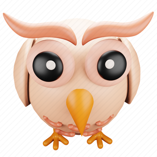 Owl, halloween, animal, bird, night, spooky 3D illustration - Download on Iconfinder