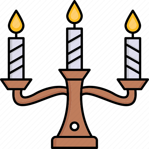 Candle stand, candle, light, decoration, candle-light, burning-candle, light-stand icon - Download on Iconfinder
