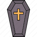 coffin, halloween, death, grave, casket, horror, rip, dead, cross