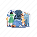 trick or treat, decorative, event, fun, dark, skeleton, evil, halloween, pumpkin