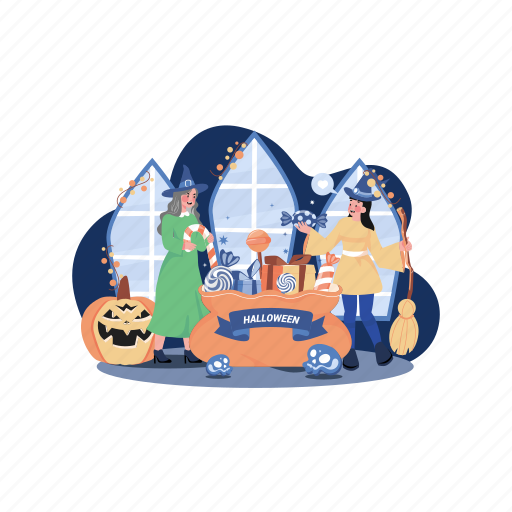 Trick or treat, decorative, event, fun, dark, skeleton, evil icon - Download on Iconfinder