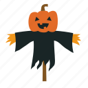 scarecrow, spooky, decorations, haunted, fields, halloween, straw, man, october