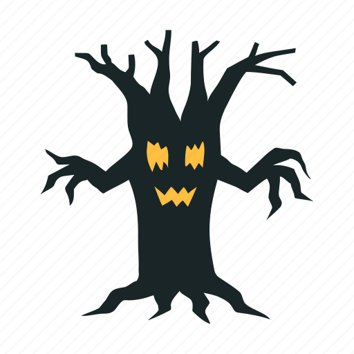 Scary, tree, haunted, forest, eerie, woods, spooky icon - Download on Iconfinder