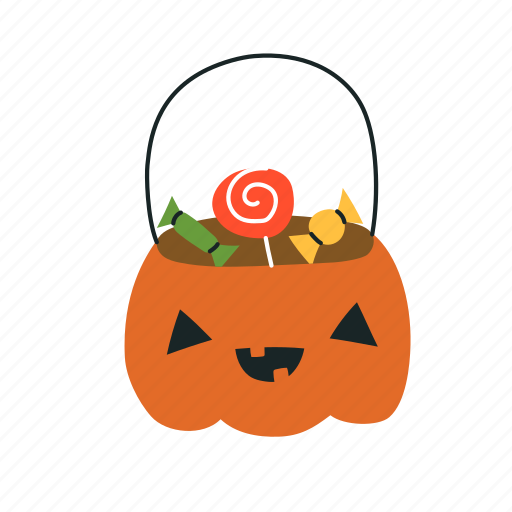 Trick, or, treat, bucket, halloween, candy, pail icon - Download on Iconfinder