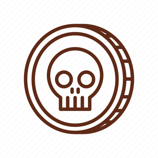 Halloween, skull, coin, finance, scary, death, spooky icon - Download on Iconfinder