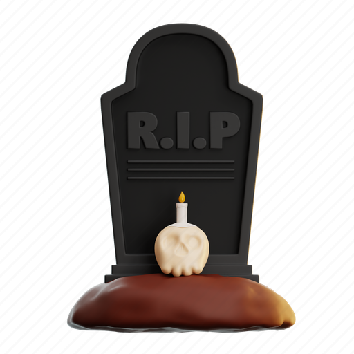 Rip, tombstone, grave, halloween, graveyard, spooky, ghost 3D illustration - Download on Iconfinder