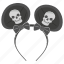 skull, headband, hair, accessories, goth, fashion, spooky, headwear 