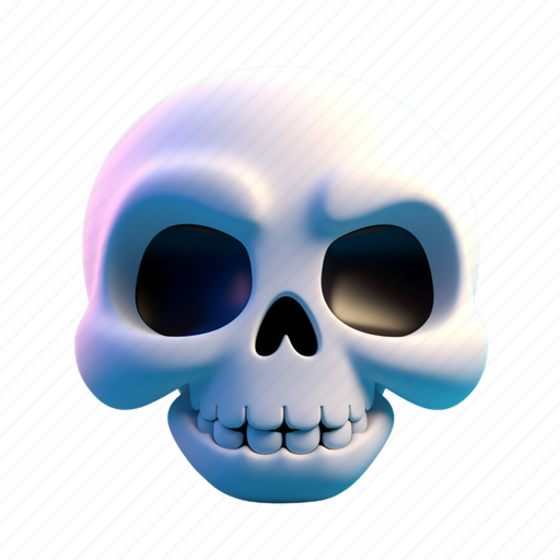 Skull, dead, bones, halloween, spooky 3D illustration - Download on Iconfinder