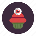 cupcake, eye, food, halloween, see, spooky