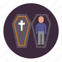 coffin, corpse, cross, dead, halloween, religion
